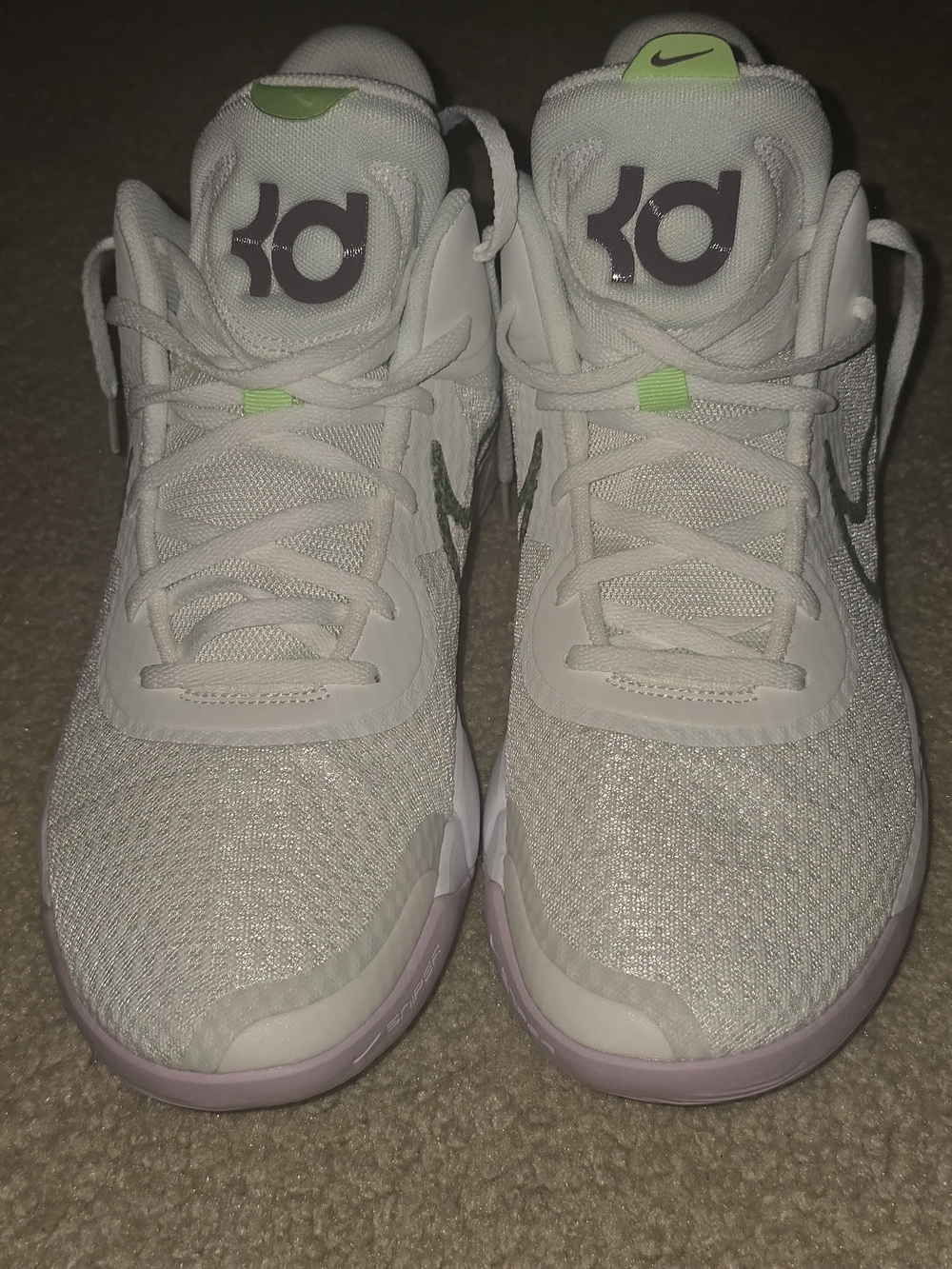 Nike Kids White & Light Pink Basketball Shoes